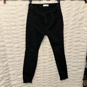 KanCan Black Distressed Skinny Jeans Size 11/29